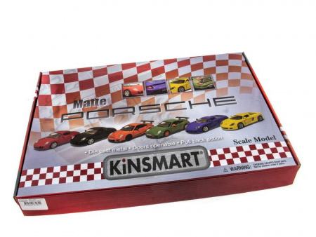 Фото Машина Kinsmart 1:36 Porsche Matte инерция (1/12шт.) в асс. б/к | Инномарт
