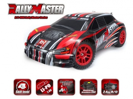 Фото Радиоуправляемая шоссейка Remo Hobby Rally Master Brushless (красная) 4WD 2.4G 1/8 RTR | Инномарт