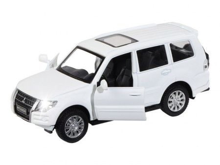 Фото Машина "АВТОПАНОРАМА" Mitsubishi Pajero 4WD Tubro, белый, 1/43, инерция, в/к 17,5*12,5*6,5 см | Инномарт