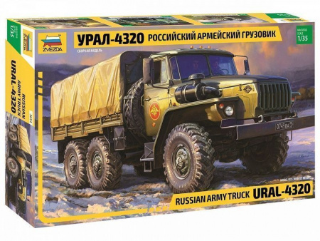 Фото Сборная модель ZVEZDA Российский армейский грузовик Урал-4320, 1/35 | Инномарт