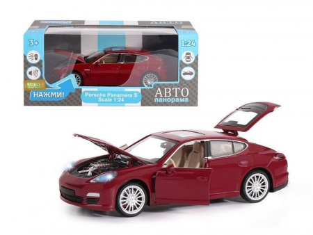 Фото Машина "АВТОПАНОРАМА" Porsche Panamera S, красный, 1/24, в/к 24,5*12,5*10,5 см | Инномарт