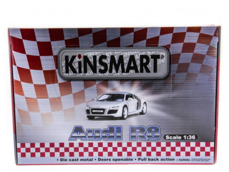 Фото Машина Kinsmart AUDI R8 инерция (1/12шт.) 1:36 б/к | Инномарт
