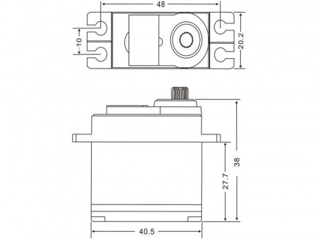 Фото Сервомашинка аналоговая JX Servo PS-4503HB (45.5г/3.95/0.12/6V) стандартная | Инномарт