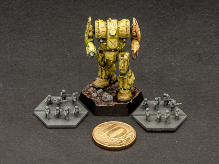 Фото Сборная модель Red Iron Models Миниатюра для настольных игр боевой робот «Грозный», 1/285 | Инномарт