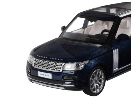 Фото Машина "АВТОПАНОРАМА" 2013 Range Rover, темно-синий, 1/34, свет, звук, инерция, в/к 17,5*13,5*9 см | Инномарт
