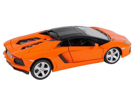 Фото Машина "АВТОПАНОРАМА" Lamborghini Aventador Roadster, оранжевый, 1/24, в/к 24,5*12,5*10,5 см | Инномарт