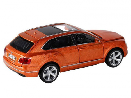 Фото Машина "АВТОПАНОРАМА" Bentley Bentayga, оранжевый, 1/34, свет, звук, инерция, в/к 17,5*13,5*9 см | Инномарт