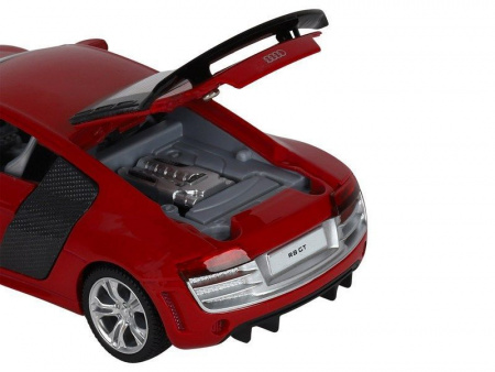 Фото Машина "АВТОПАНОРАМА" Audi R8 GT, красный, 1/32, свет, звук, инерция, в/к 17,5*13,5*9 см | Инномарт