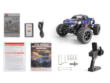Фото Радиоуправляемый монстр Remo Hobby MMAX Brushless (синий) 4WD 2.4G 1/10 RTR | Инномарт