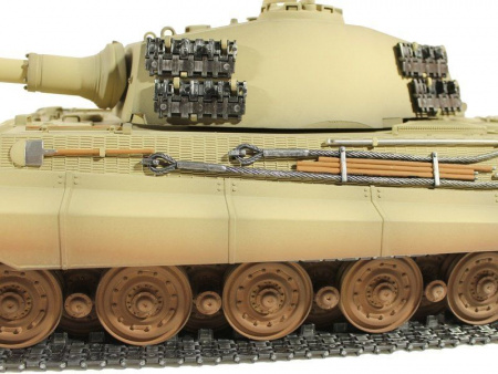 Фото Р/У танк Torro King Tiger (башня Henschel) 1/16 2.4G, ИК-пушка, деревянная коробка | Инномарт