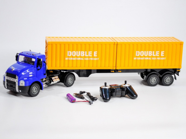 Радиоуправляемый тягач на 2 контейнера Double Eagle MACK 1/26 2.4G RTR | Инномарт