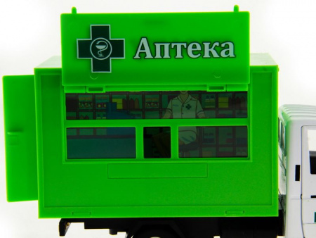 Фото Машина "АВТОПАНОРАМА" "ГАЗель" (аптека) 1/28, в/к 24*14*12 см | Инномарт