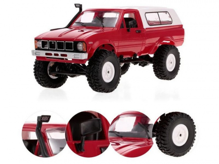 Фото Радиоуправляемая машина WPL пикап Hilux (красная) 4WD 2.4G 1/16 RTR | Инномарт
