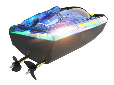 Фото Радиоуправляемый катер Flytec V555 (голубой) с подсветкой 2.4G RTR | Инномарт