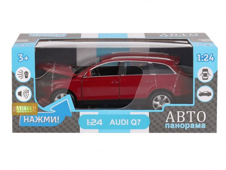 Фото Машина "АВТОПАНОРАМА" Audi Q7, бордовый, 1/24, в/к 24,5*12,5*10,5 см | Инномарт