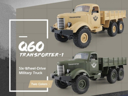 Фото Радиоуправляемая машина JJRC Q60 Transporter (зеленый) 6WD 2.4G 1/16 RTR | Инномарт