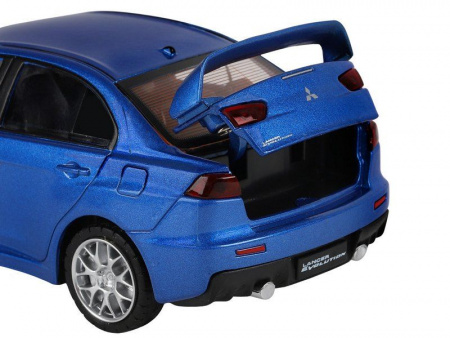 Фото Машина "АВТОПАНОРАМА" Mitsubishi Lancer Evolution, синий, 1/32, свет, звук, в/к 17,5*12,5*6,5 см | Инномарт