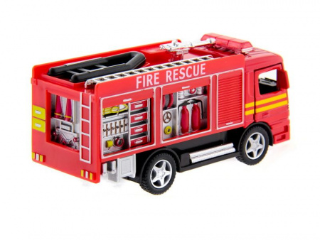 Фото Машина Kinsmart Пожарная машина Rescue Fire Engine инерция (1/12шт.) б/к | Инномарт