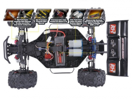 Фото Радиоуправляемая трагги Remo Hobby EVO-R TWINS MOTOR (красная) 4WD 2.4G 1/8 RTR | Инномарт