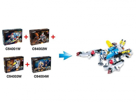 Фото Конструктор CaDA Technic звездный отряд, соберите звездный корабль с C54002W+03W+04W (94 детали) | Инномарт