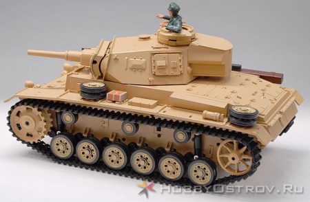 Фото Р/У танк Heng Long 1/16 Panzerkampfwagen III (Германия) 2.4G RTR песочный | Инномарт