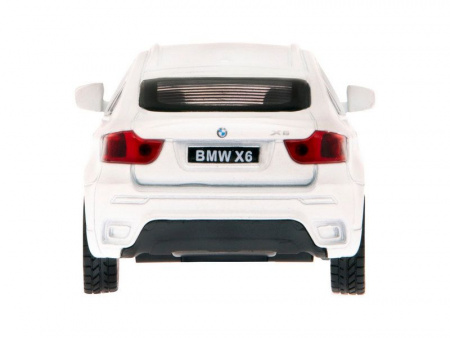 Фото Машина "АВТОПАНОРАМА" BMW X6, 1/43, белый, инерция, откр. двери, в/к 17,5*12,5*6,5 см | Инномарт