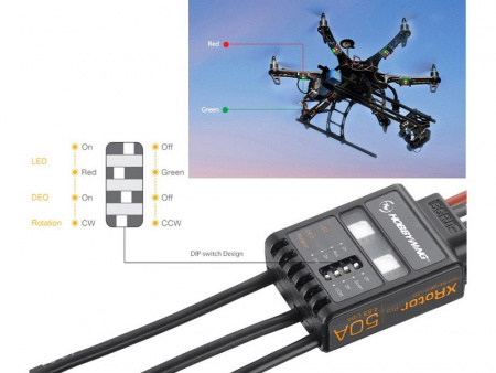 Фото Бесколлекторный регулятор Hobbywing XRotor Pro-50A--Dual Pack (50A-70A, Copter) | Инномарт