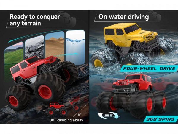 Радиоуправляемая машина-амфибия Double Eagle Jeep Wrangler Bigfoot 1/18 4WD 2.4G RTR | Инномарт