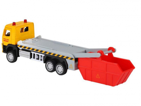 Фото Машина "АВТОПАНОРАМА" VOLVO FM "Мусоровоз", желтый-красный, 1/72, инерция, в/к 17,5*13*6,5 см | Инномарт