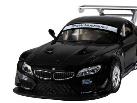 Фото Машина "АВТОПАНОРАМА" BMW Z4 GT, черный, 1/32, свет, звук, инерция, в/к 17,5*13,5*9 см | Инномарт