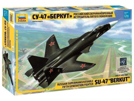 Фото Сборная модель ZVEZDA Российский сверхманевренный истребитель пятого поколения Су-47 "Беркут", 1/72 | Инномарт