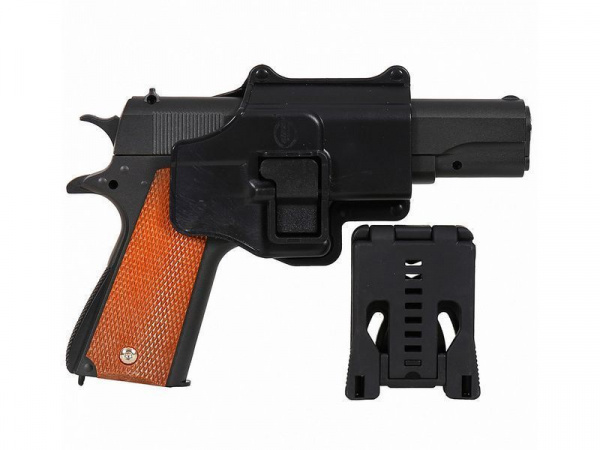 Пистолет металлический Colt 1911 с кобурой G.13+ 21,5см в/к | Инномарт