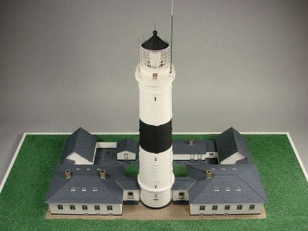 Фото Сборная картонная модель Shipyard маяк Lighthouse Kampen with buildings (№74), 1/87 | Инномарт