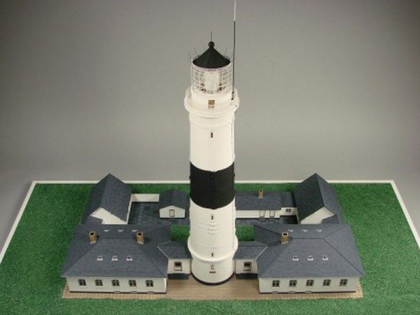 Сборная картонная модель Shipyard маяк Lighthouse Kampen with buildings (№74), 1/87 | Инномарт