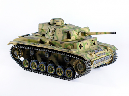 Фото Р/У танк Taigen 1/16 Panzerkampfwagen III (Германия) дым, свет V3 2.4G RTR камуфляж | Инномарт