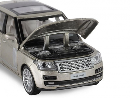 Фото Машина "АВТОПАНОРАМА" 2013 Range Rover, золотой, 1/34, свет, звук, инерция, в/к 17,5*13,5*9 см | Инномарт