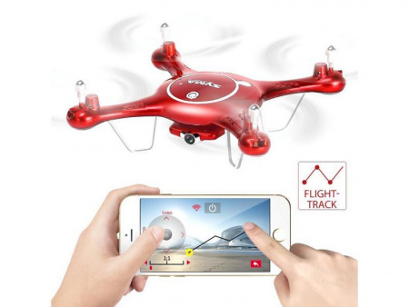 Фото Р/У квадрокоптер Syma X5UW с FPV трансляцией Wi-Fi (HD), барометр 2.4G RTF красный | Инномарт