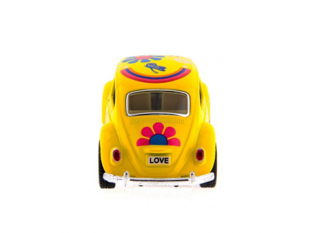Фото Машина Kinsmart 1967 Volkswagen Classical Beetle with printing инерция (1/12шт.) 1:32 б/к | Инномарт