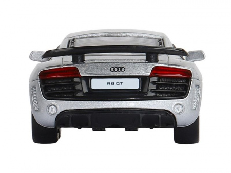 Фото Машина "АВТОПАНОРАМА" Audi R8 GT, серебро, 1/43, инерция, в/к 17,5*12,5*6,5 см | Инномарт