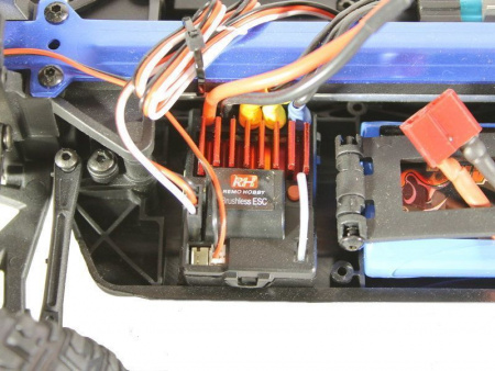 Фото Радиоуправляемый монстр Remo Hobby SMAX Brushless V2.0 (синий) 4WD 2.4G 1/16 RTR | Инномарт