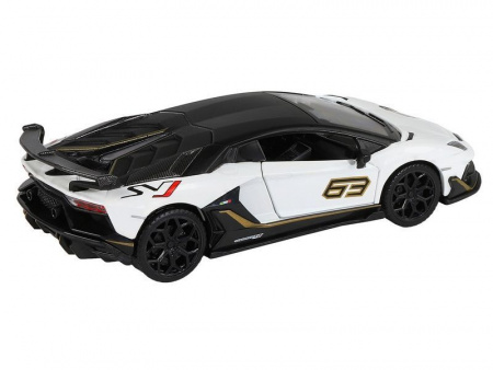 Фото Машина "АВТОПАНОРАМА" Lamborghini SVJ, белый, 1/32, свет, звук, инерция, в/к 17,5*12,5*6,5 см | Инномарт
