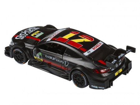 Фото Машина "АВТОПАНОРАМА" Mercedes-AMG C 63 DTM, черный, 1/42, инерция, откр двери, в/к 17,5*12,5*6,5 | Инномарт