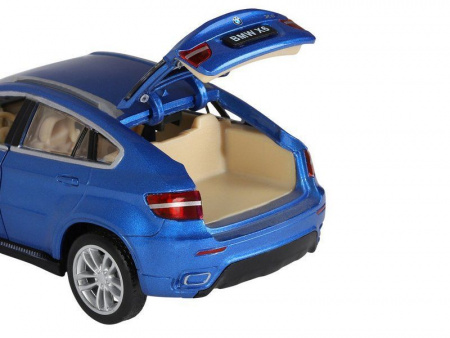 Фото Машина "АВТОПАНОРАМА" BMW X6, синий, 1/32, свет, звук, инерция, в/к 17,5*13,5*9 см | Инномарт