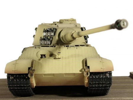Фото Р/У танк Torro King Tiger (башня Henschel) 1/16 2.4G, ИК-пушка, деревянная коробка | Инномарт