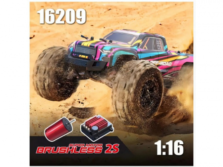 Фото Радиоуправляемый монстр MJX Hyper Go 16209 Brushless 4WD 2.4G LED 1/16 RTR | Инномарт