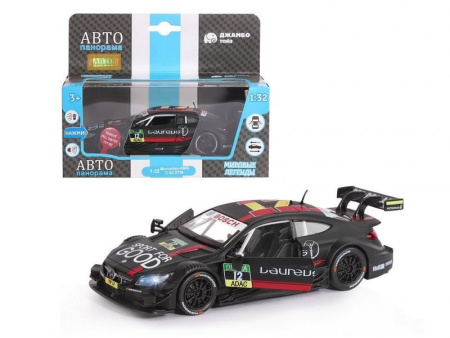 Фото Машина "АВТОПАНОРАМА" Mercedes-AMG C 63 DTM, черный матовый, 1/32, в/к 17,5*12,5*6,5 см | Инномарт