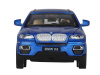 Фото Машина "АВТОПАНОРАМА" BMW X6, синий, 1/32, свет, звук, инерция, в/к 17,5*13,5*9 см | Инномарт