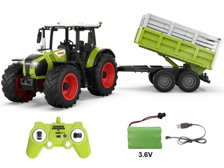 Фото Радиоуправляемый трактор с прицепом Double Eagle CLAAS ARION 660 1/24 2.4G RTR | Инномарт