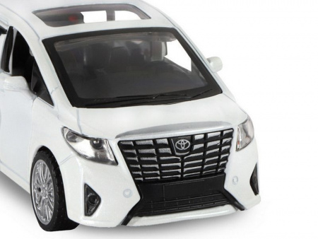 Фото Машина "АВТОПАНОРАМА" Toyota Alphard, белый, 1/43, инерция, откр. двери, в/к 17,5*12,5*6,5 см | Инномарт