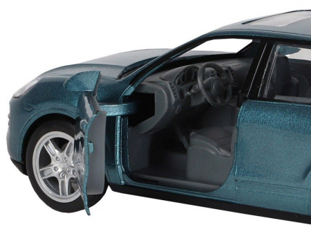 Фото Машина "АВТОПАНОРАМА" Porsche Cayenne S, голубой, 1/32, свет, звук, инерция, в/к 17,5*13,5*9 см | Инномарт